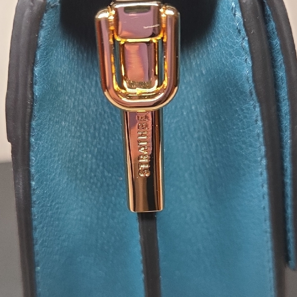 Strathberry Teal Leather Shoulder Bag - Picture 6 of 13